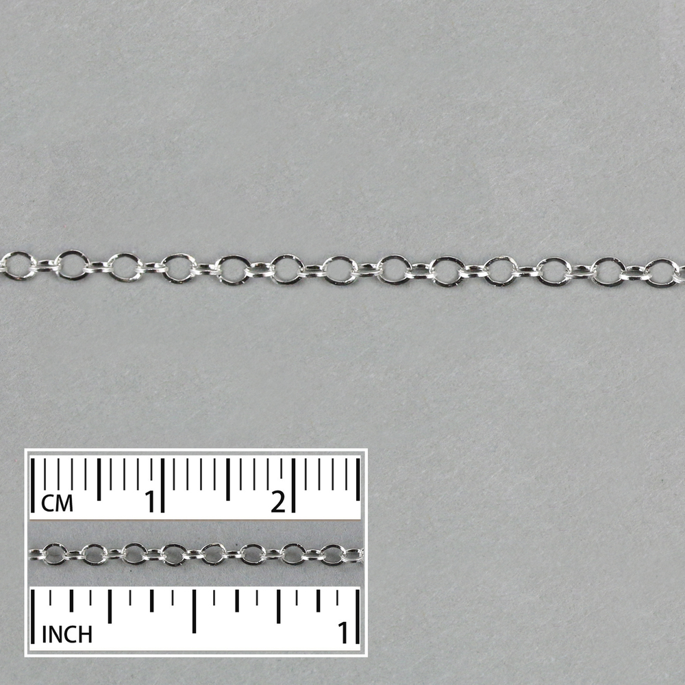 Chain & Clasps Stainless Steel 1.85mm Thin Flat Cable Chain, 16.4 Feet (5 Meters)